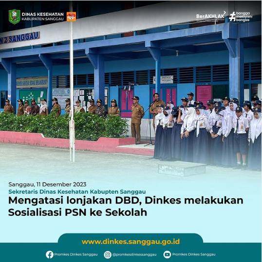 Edukasi dan penyuluhan terkait pencegahan DBD di SMP 2